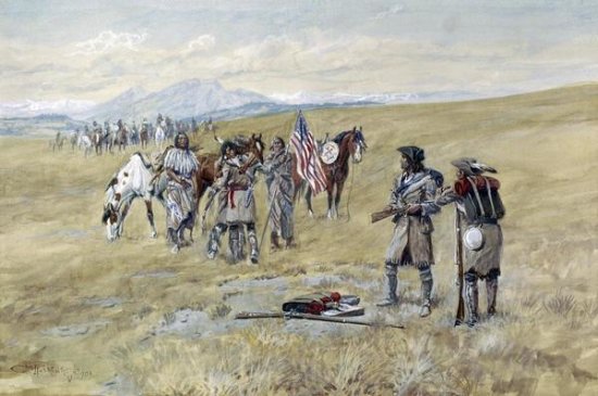 Captain Meriwether Lewis Meeting the Shoshones