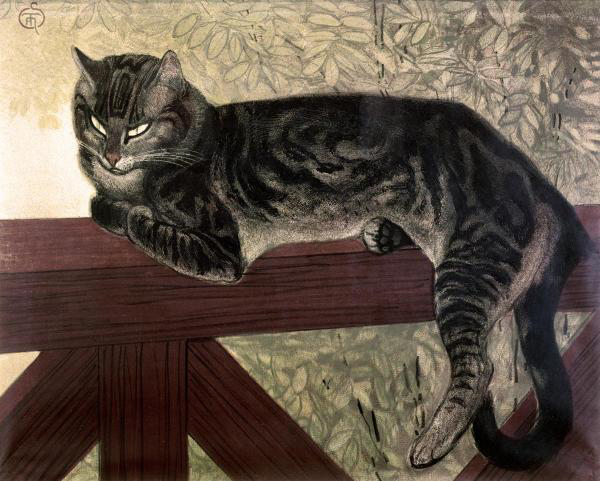 Cat On the Balustrade