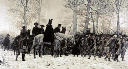 Washington Reviewing His Troops at Valley Forge, 1883