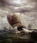 Viking Ships At Sea