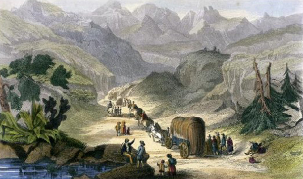 Emigrant Party On The Road To California