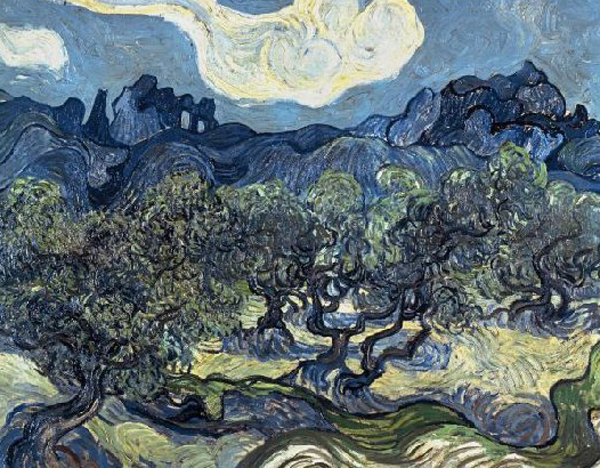 Olive Trees with the Alpilles in the Background, Saint-Remy