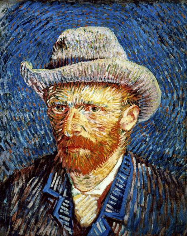 Self Portrait in Grey Felt Hat