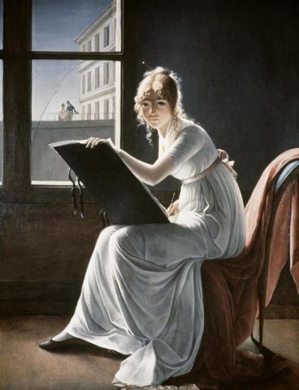 Young Woman Drawing 1801