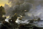 Dutch Merchantmen Driven onto a Rocky Coast in a Storm