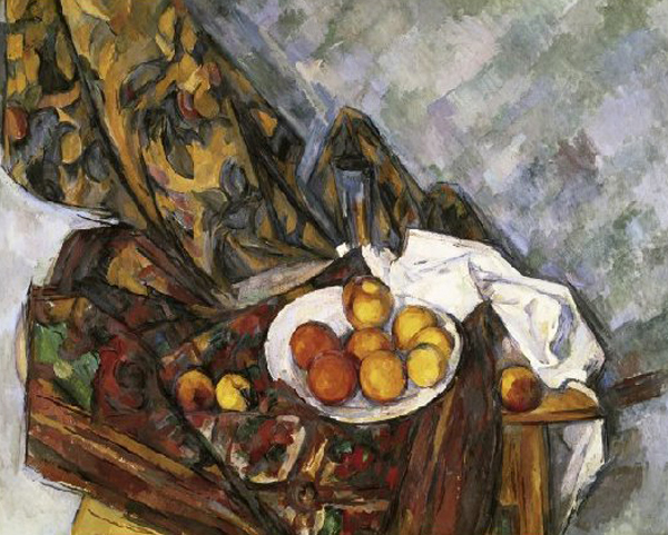 Still Life with Floral Curtain