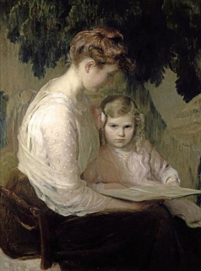 Mother and Child Reading