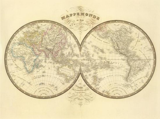 Mappemond, 1849