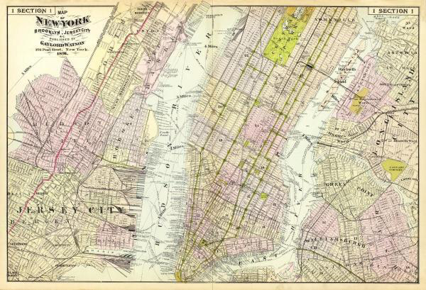 New York, Brooklyn, Jersey City, 1891