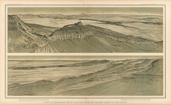 Grand Canyon - Views of the Marble Canon Platform, 1882