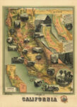 The Unique Map of California, 1885