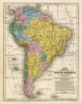 Map of South America, 1839