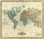 World on Mercators Projection, 1823