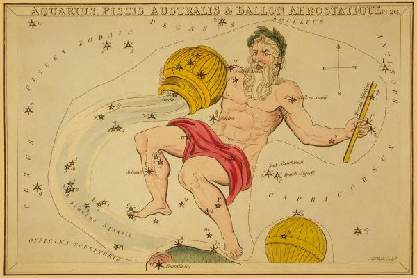 Aquarius, Piscis Australis & Ballon Aerostatique, 1825