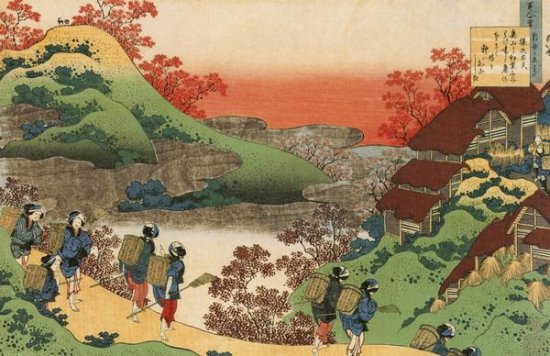 Women Returning Home at Sunset