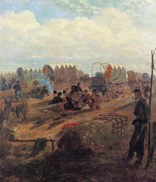 Halt of a Wagon Train