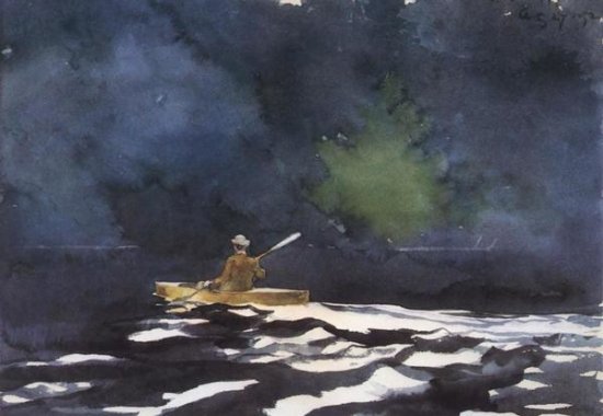 Paddling At Dusk