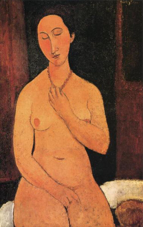Nude with Coral Necklace