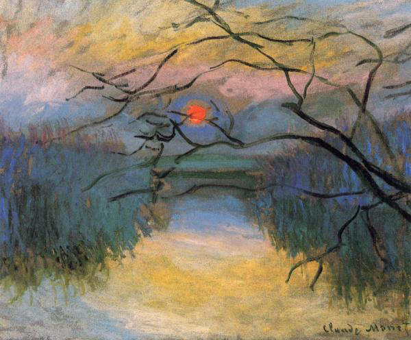 Coucher de Soleil sur la Seine a Vetheuil