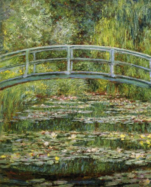 Japanese Bridge and Water Lilies