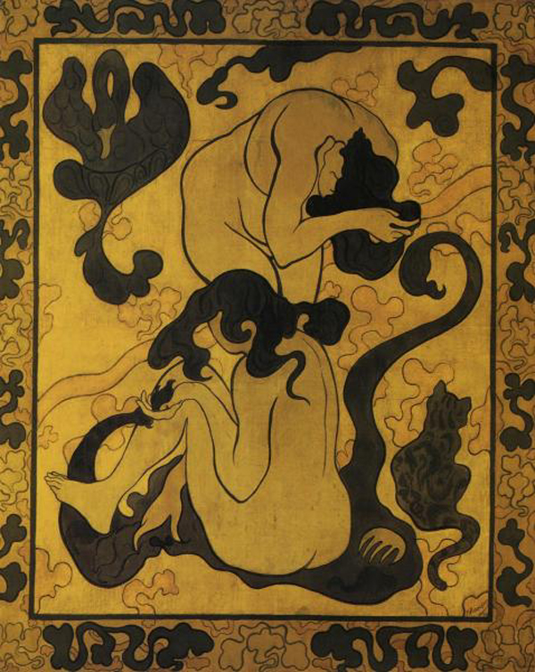Deux Filles se Coiffant