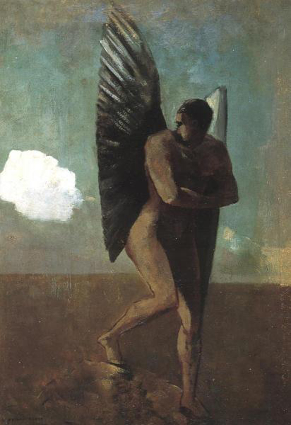 Fallen Angel Looking at a Cloud