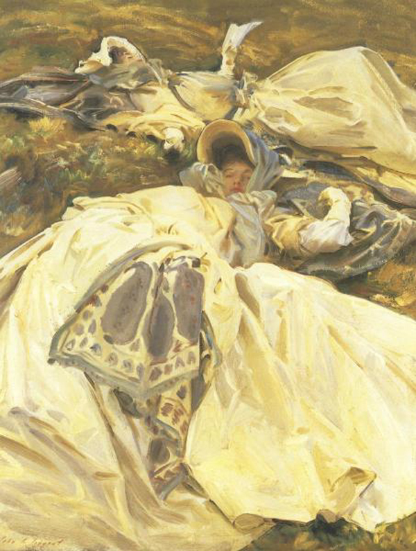 Two Girls in White Dresses
