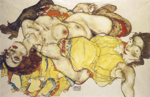 Two Girls Lying Entwined