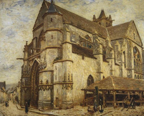 The Church at Moret in Icy Weather