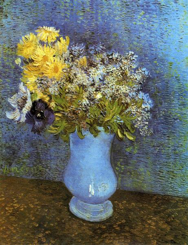 Lilacs, Daisies and Anemones