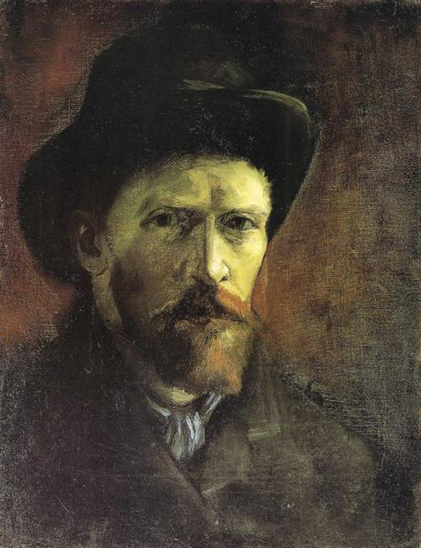 Self Portrait with a Dark Felt Hat, 1886