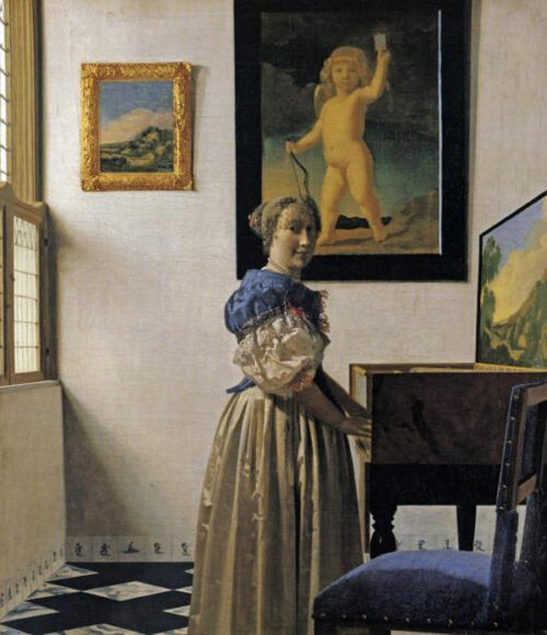 Lady Standing at a Virginal