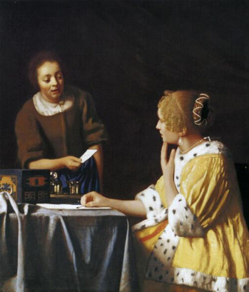 Lady with a Maidservant Holding a Letter