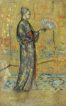 A Japanese Woman Painting with a Fan, 1872