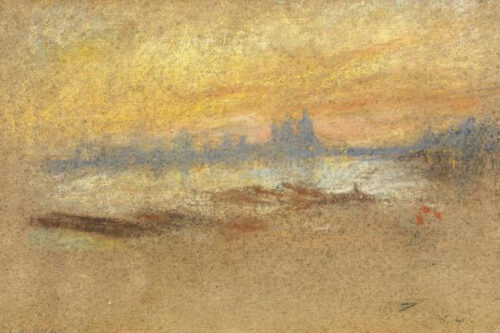 Sunset, Red and Gold, Salute, 1880