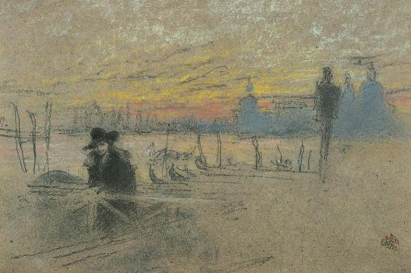 Sunset, Red and Gold, The Gondolier, 1880