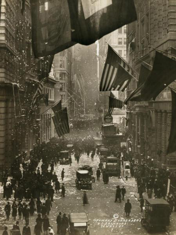 Wall Street Celebration as Germany Surrenders