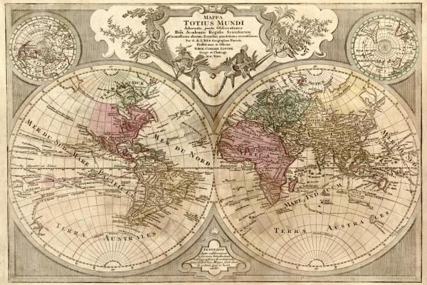 World Map Prepared for then French King