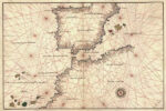Portolan or Navigational Map of the Spain, Gibraltar & North Africa