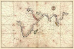 Portolan Map of Africa, the Indian Ocean and the Indian Subcontinent