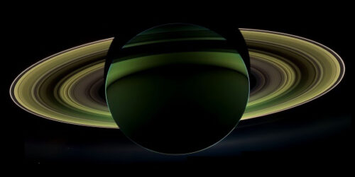 The Dark Side of Saturn Viewed from Cassini, December 18, 2012