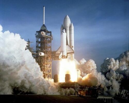 Launch of the First Flight of Space Shuttle Colombia 1981