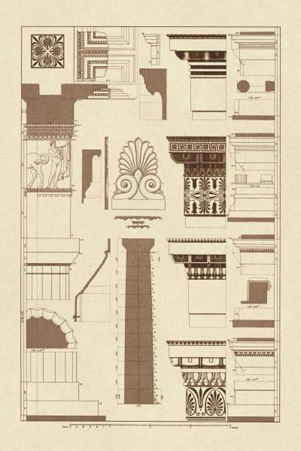 Details of the Parthenon at Athens