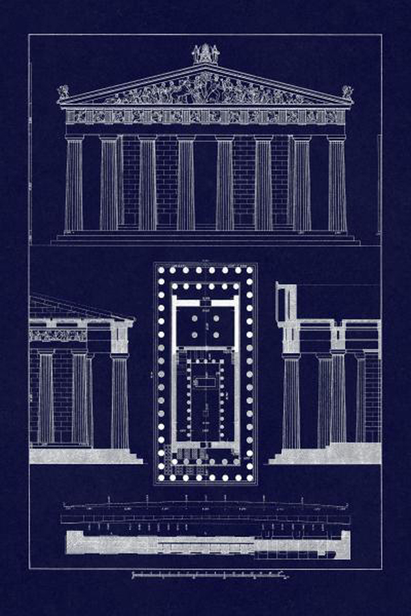 The Parthenon at Athens - Blueprint