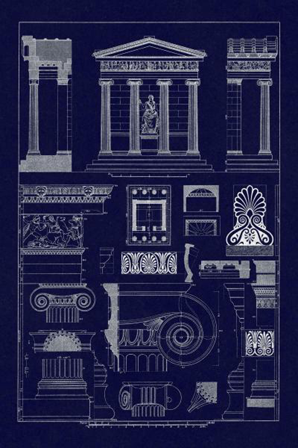 Temple of Nike, Apteros at Athens - Blueprint