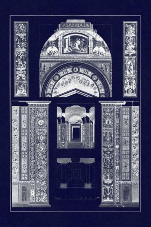 Decoration of the Second Corridor of the Loggie in the Vatican - Blueprint