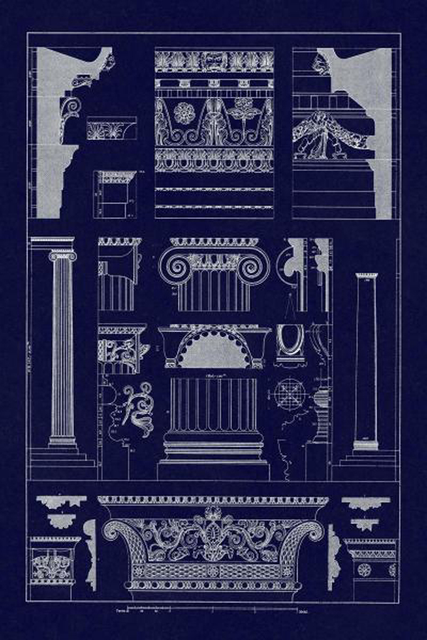 Entablatures and Capitals - Blueprint