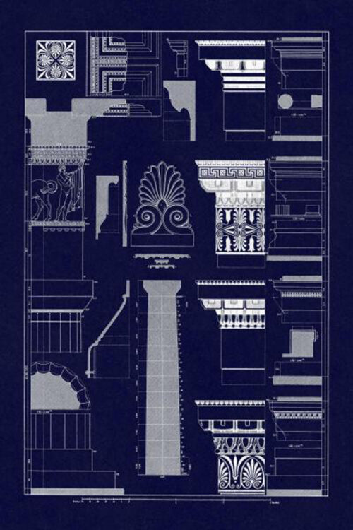Details of the Parthenon at Athens - Blueprint