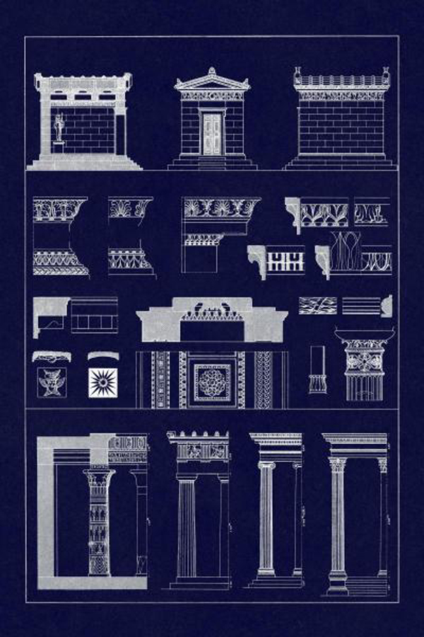 Hellenic Chapel and Decorative Forms - Blueprint
