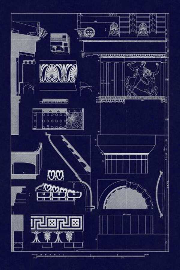 Details of the Parthenon at Athens - Blueprint